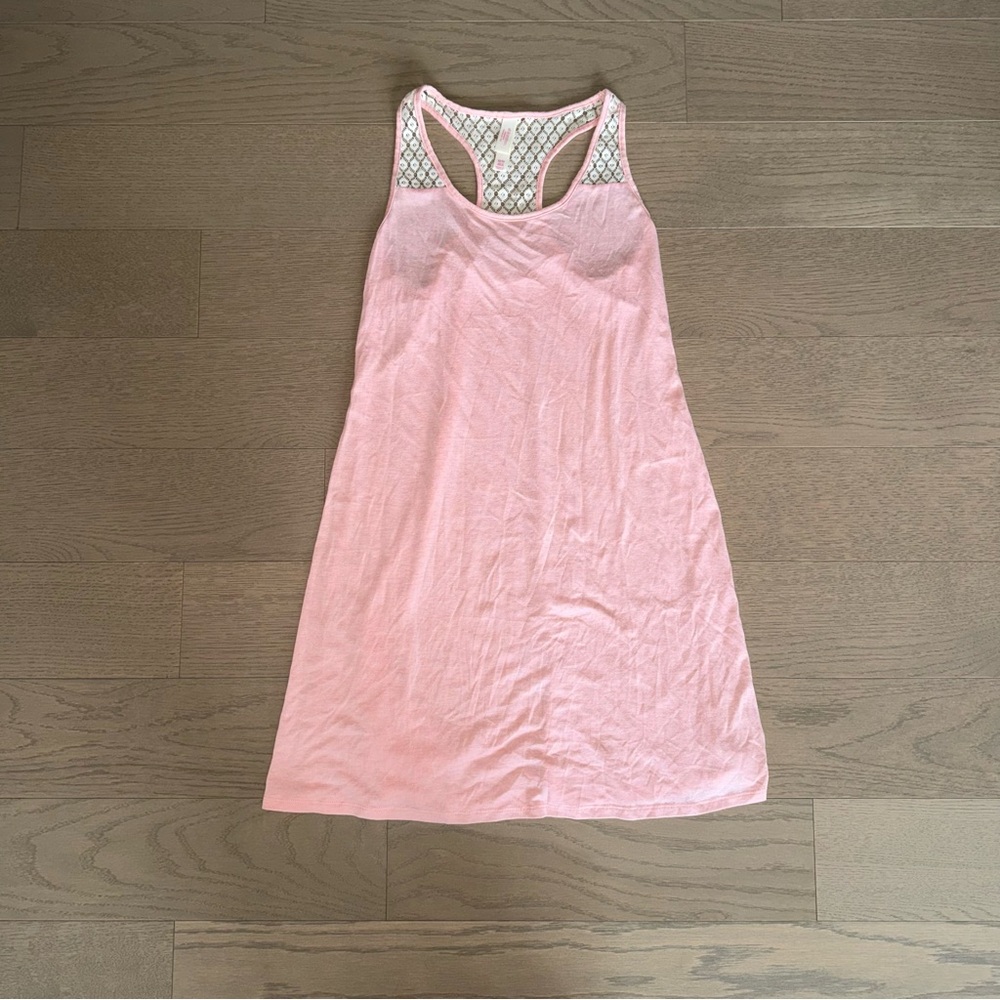 Xhilaration Pink and Cream Lace Accent Cover Up